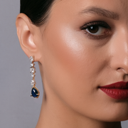 Blue Stone Dangle Earrings